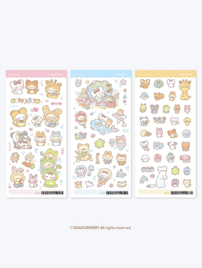 [GO60] Gowoongrim 'Tranform! Cuties' Sticker Pack (Pack/Singles) - Gowoongrim_GO60 - Pack_korean_sticker_stationery