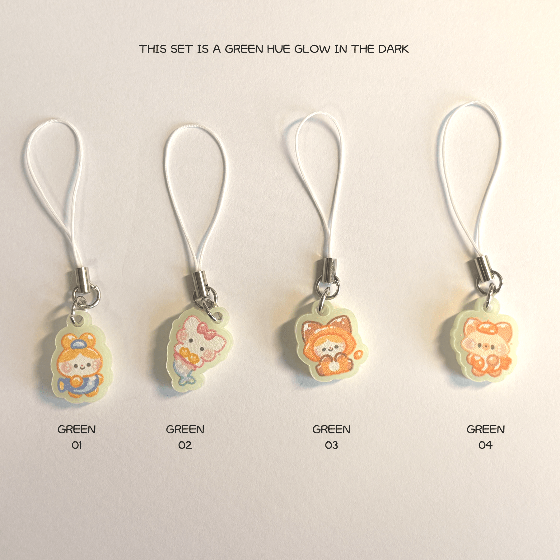 [GO64] Gowoongrim Glow in the Dark Phone Charm - Gowoongrim_GO64S1 - Green 01_korean_sticker_stationery