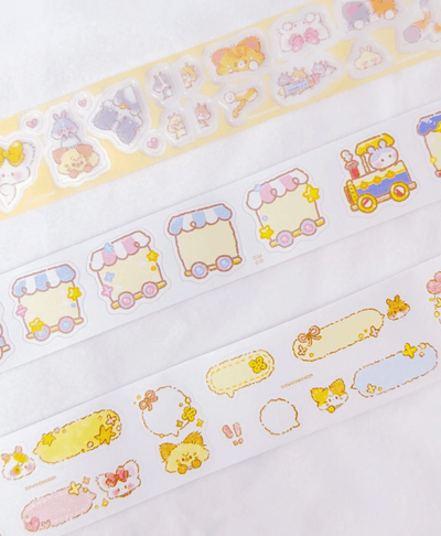 [GO73] Gowoongrim Kisscut Masking Tape (options) - Gowoongrim_GO73S1 - Train_korean_sticker_stationery