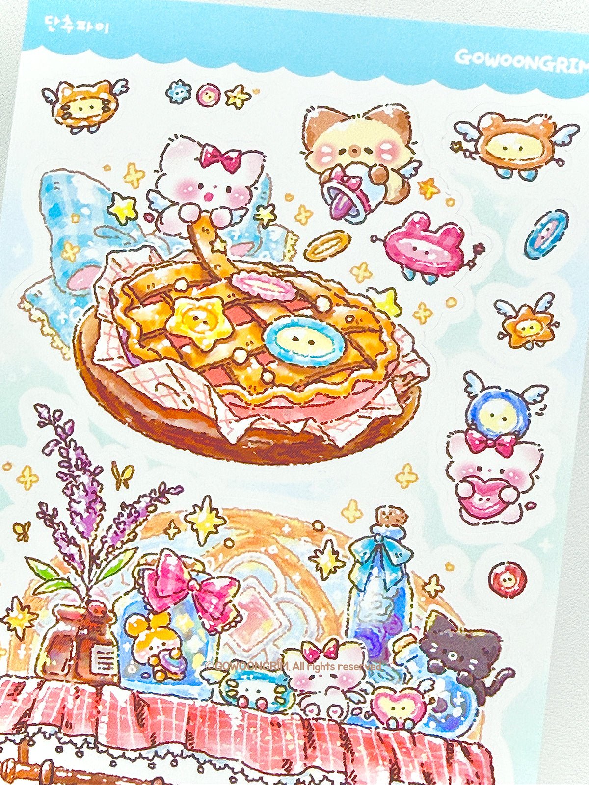 [GO74] Gowoongrim 'Button Fairy' Sticker Pack (Pack/Singles) - Gowoongrim_GO74S4 - Memo Stickers (4)_korean_sticker_stationery