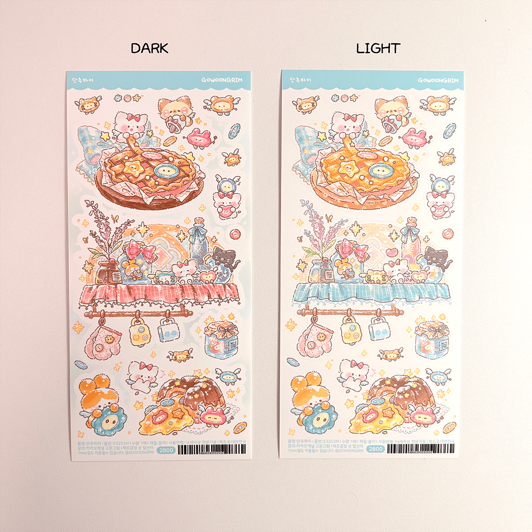 [GO74] Gowoongrim 'Button Fairy' Sticker Pack (Pack/Singles) - Gowoongrim_GO74S4 - Memo Stickers (4)_korean_sticker_stationery