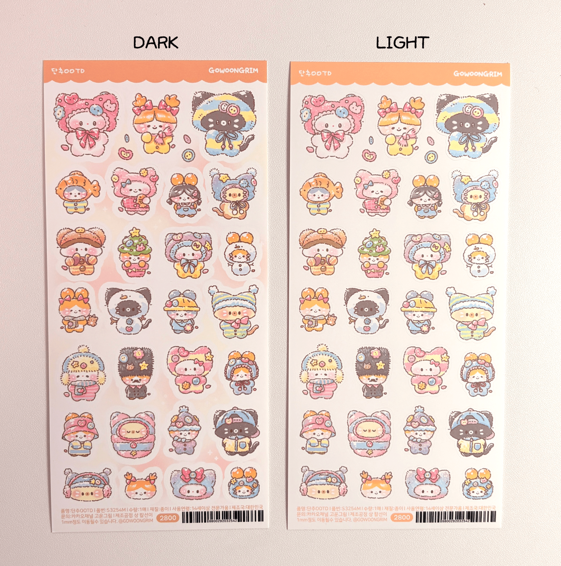 [GO74] Gowoongrim 'Button Fairy' Sticker Pack (Pack/Singles) - Gowoongrim_GO74S4 - Memo Stickers (4)_korean_sticker_stationery