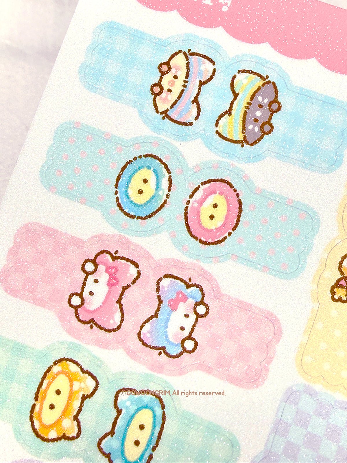 [GO76] Gowoongrim Index Tab Sugar Coating Sticker Sheet - Gowoongrim__korean_sticker_stationery
