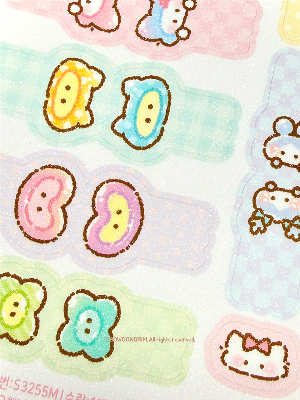 [GO76] Gowoongrim Index Tab Sugar Coating Sticker Sheet - Gowoongrim__korean_sticker_stationery