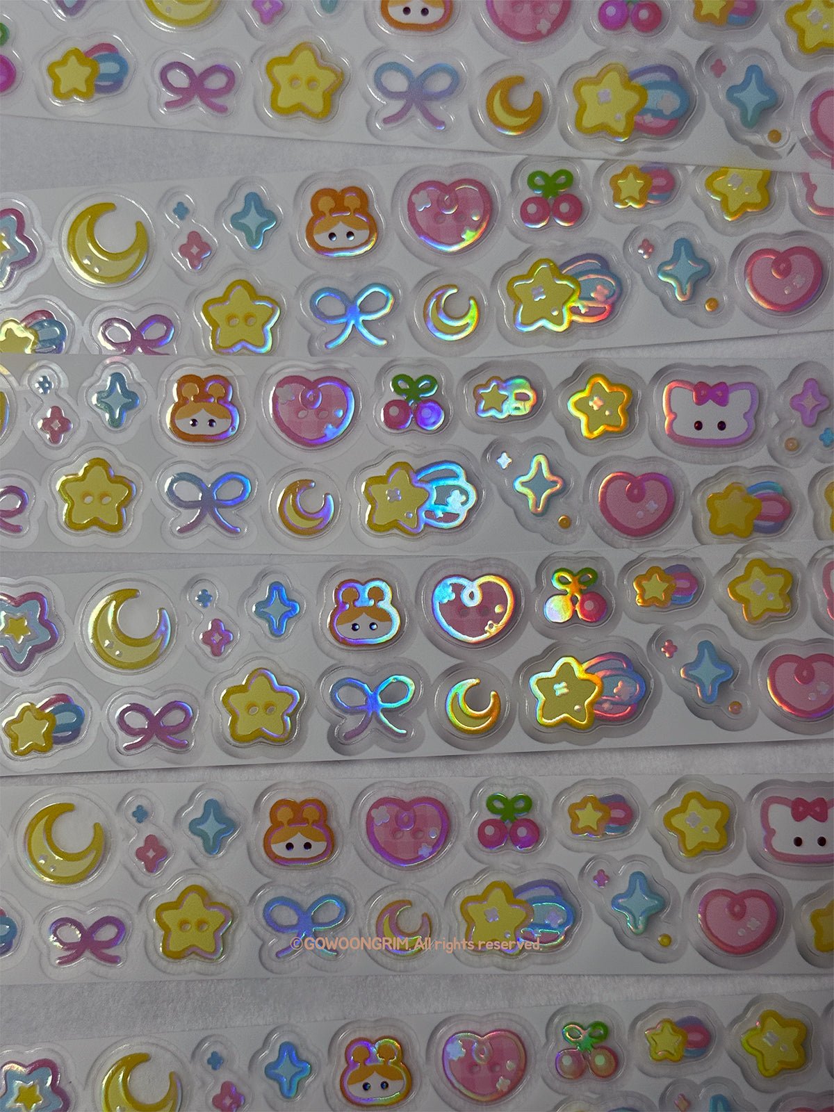 [GO78] Gowoongrim 'Shiny Cotton Candy/Collecting Buttons/Petite Buttons/Snowflake' Kisscut Masking Tape (options) - Gowoongrim_GO78S4 - Snowflake_korean_sticker_stationery