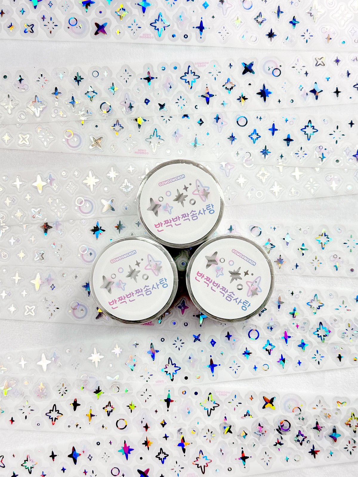 [GO78] Gowoongrim 'Shiny Cotton Candy/Collecting Buttons/Petite Buttons/Snowflake' Kisscut Masking Tape (options) - Gowoongrim_GO78S4 - Snowflake_korean_sticker_stationery