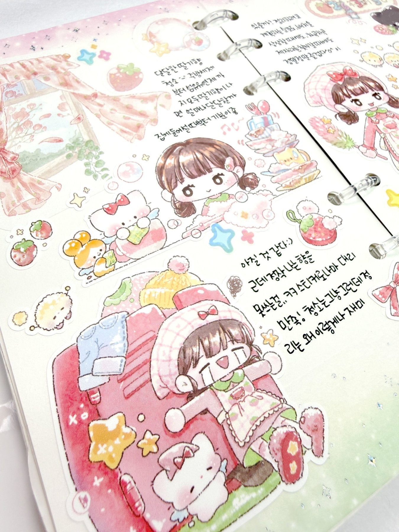[GO84] NEW Gowoongrim 'Clean up!' Sticker Pack (Pack/Singles) - Gowoongrim_GO84S2 - Strawbery Scented Bath_korean_sticker_stationery