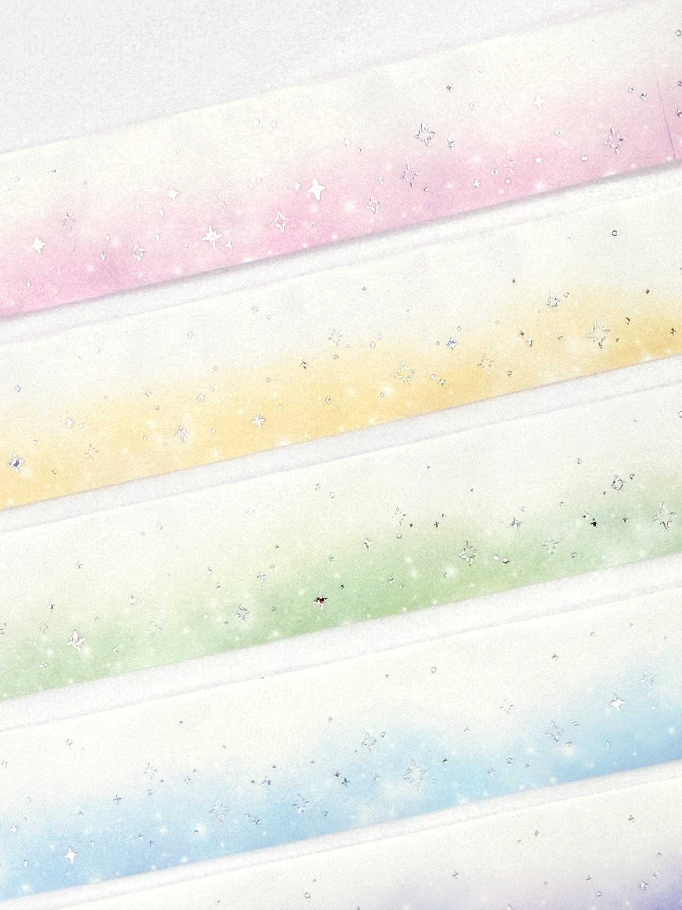 [GO85] NEW Gowoongrim 'Soft Blend' Silver Foil Masking Tapes (options) - Gowoongrim_GO85S4 - Sky (Blue)_korean_sticker_stationery