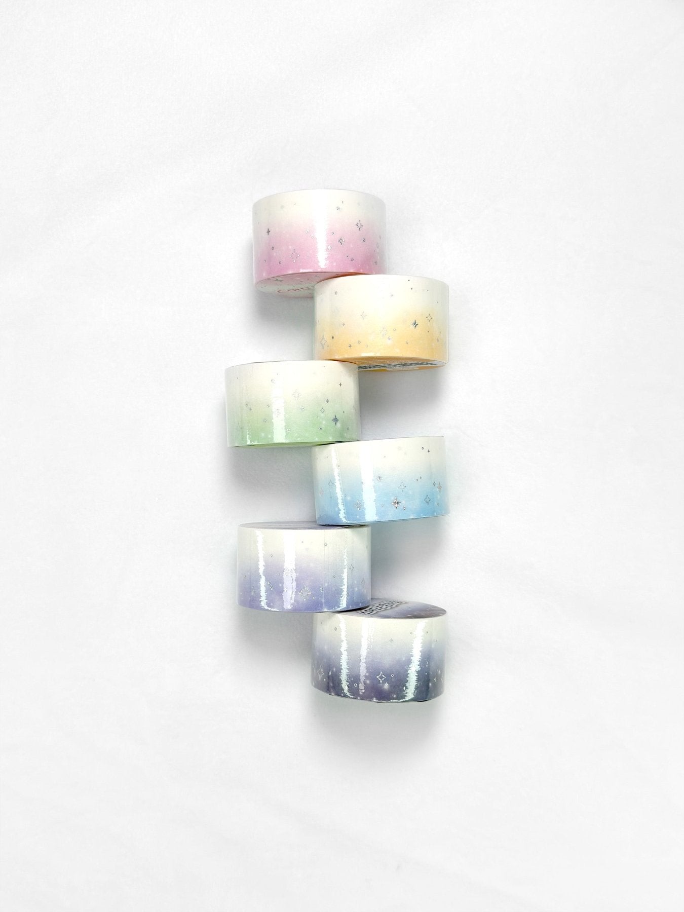 [GO85] NEW Gowoongrim 'Soft Blend' Silver Foil Masking Tapes (options) - Gowoongrim_GO85S4 - Sky (Blue)_korean_sticker_stationery