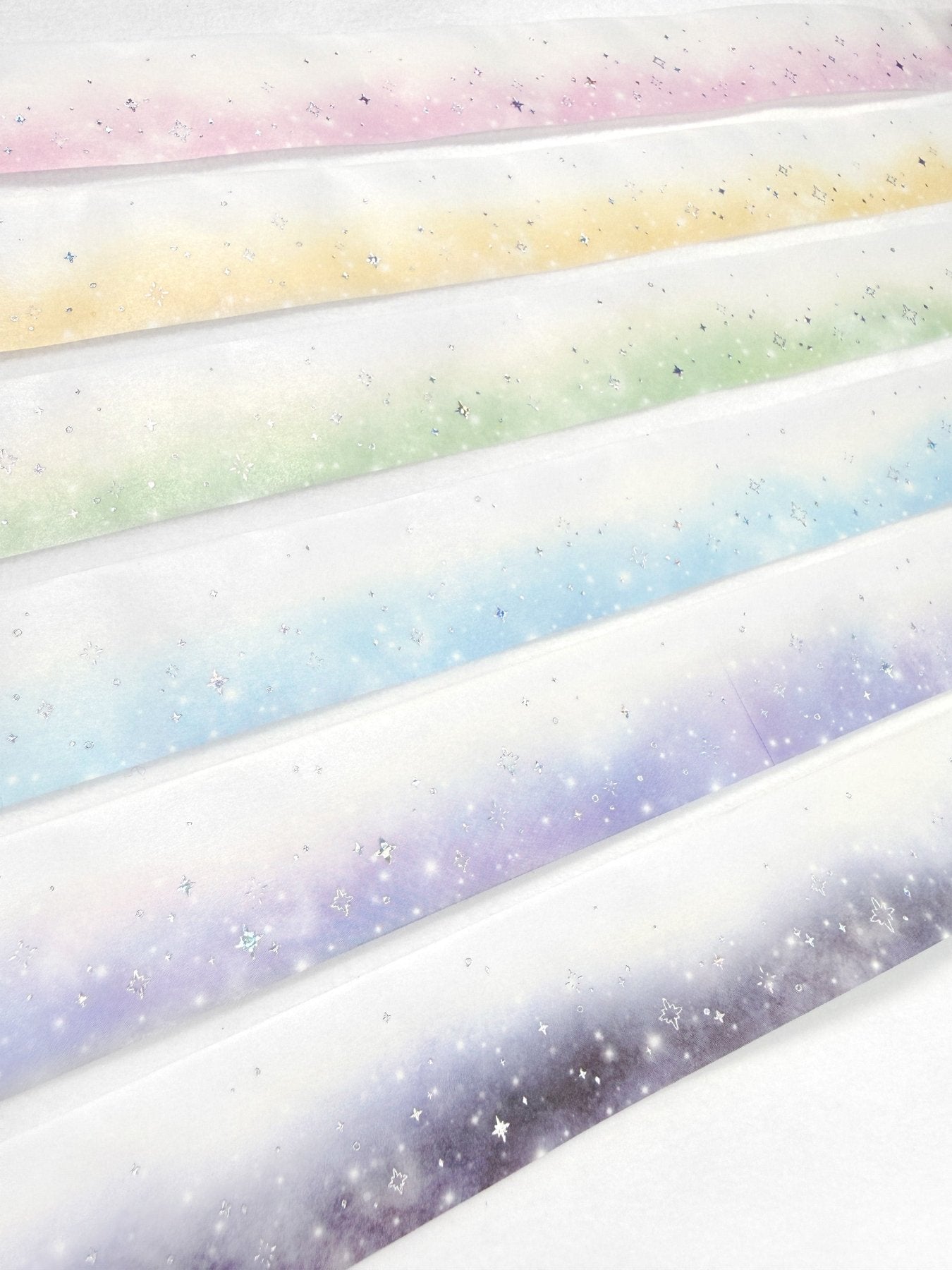 [GO85] NEW Gowoongrim 'Soft Blend' Silver Foil Masking Tapes (options) - Gowoongrim_GO85S4 - Sky (Blue)_korean_sticker_stationery