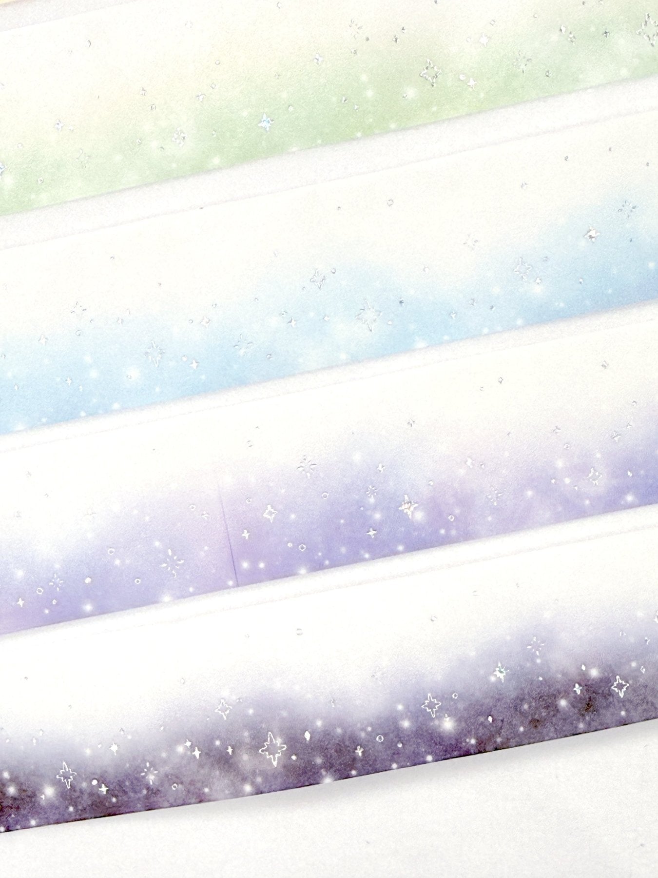 [GO85] NEW Gowoongrim 'Soft Blend' Silver Foil Masking Tapes (options) - Gowoongrim_GO85S4 - Sky (Blue)_korean_sticker_stationery
