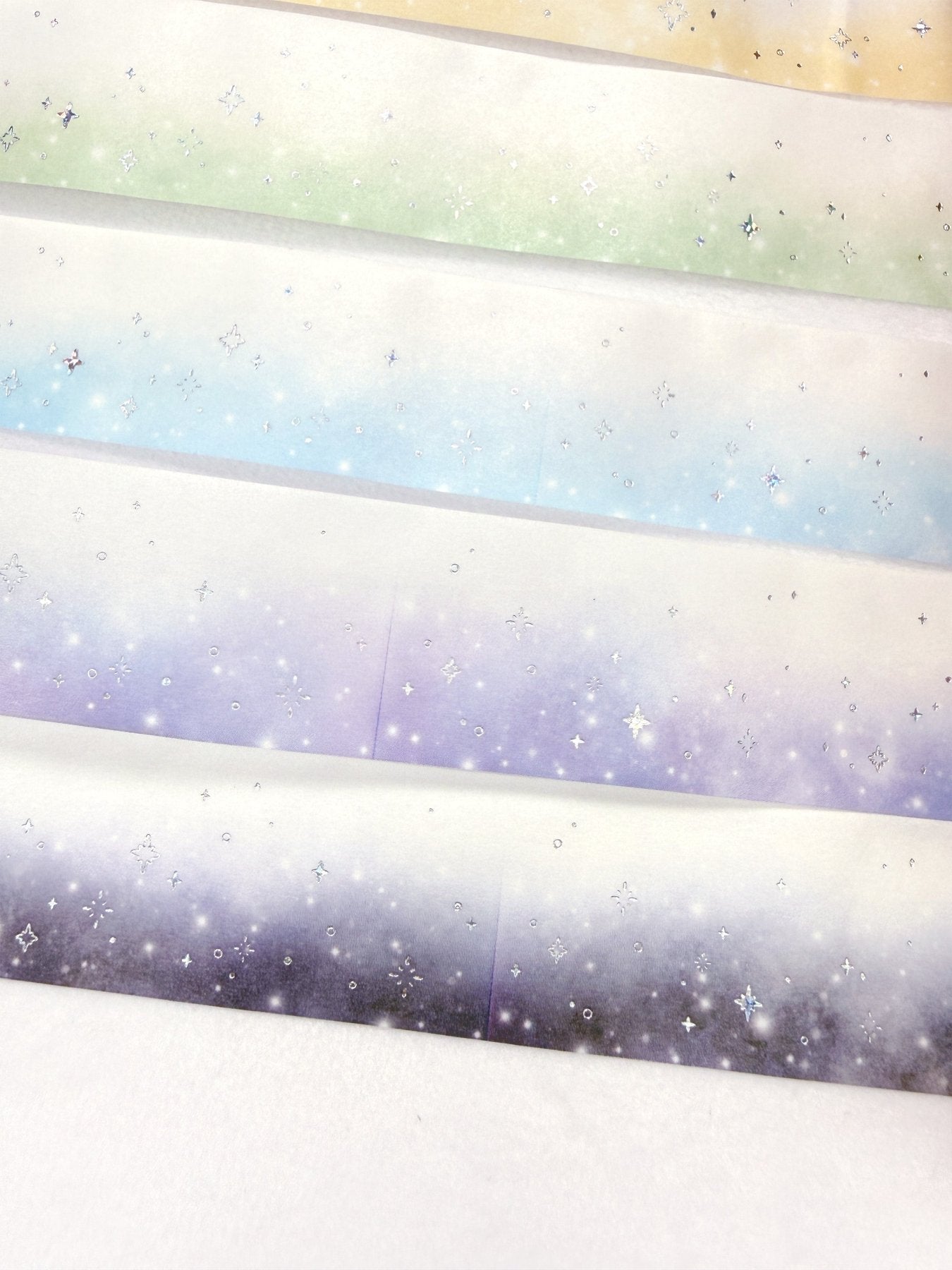 [GO85] NEW Gowoongrim 'Soft Blend' Silver Foil Masking Tapes (options) - Gowoongrim_GO85S4 - Sky (Blue)_korean_sticker_stationery