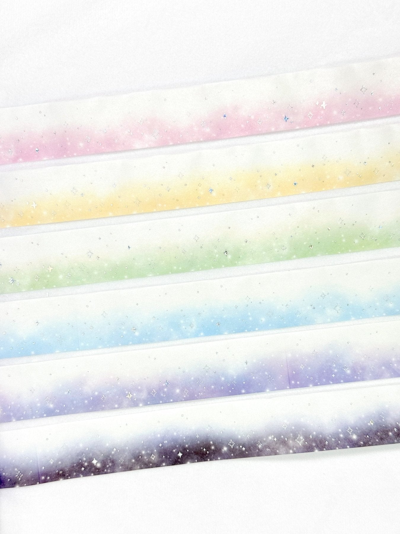 [GO85] NEW Gowoongrim 'Soft Blend' Silver Foil Masking Tapes (options) - Gowoongrim_GO85S4 - Sky (Blue)_korean_sticker_stationery