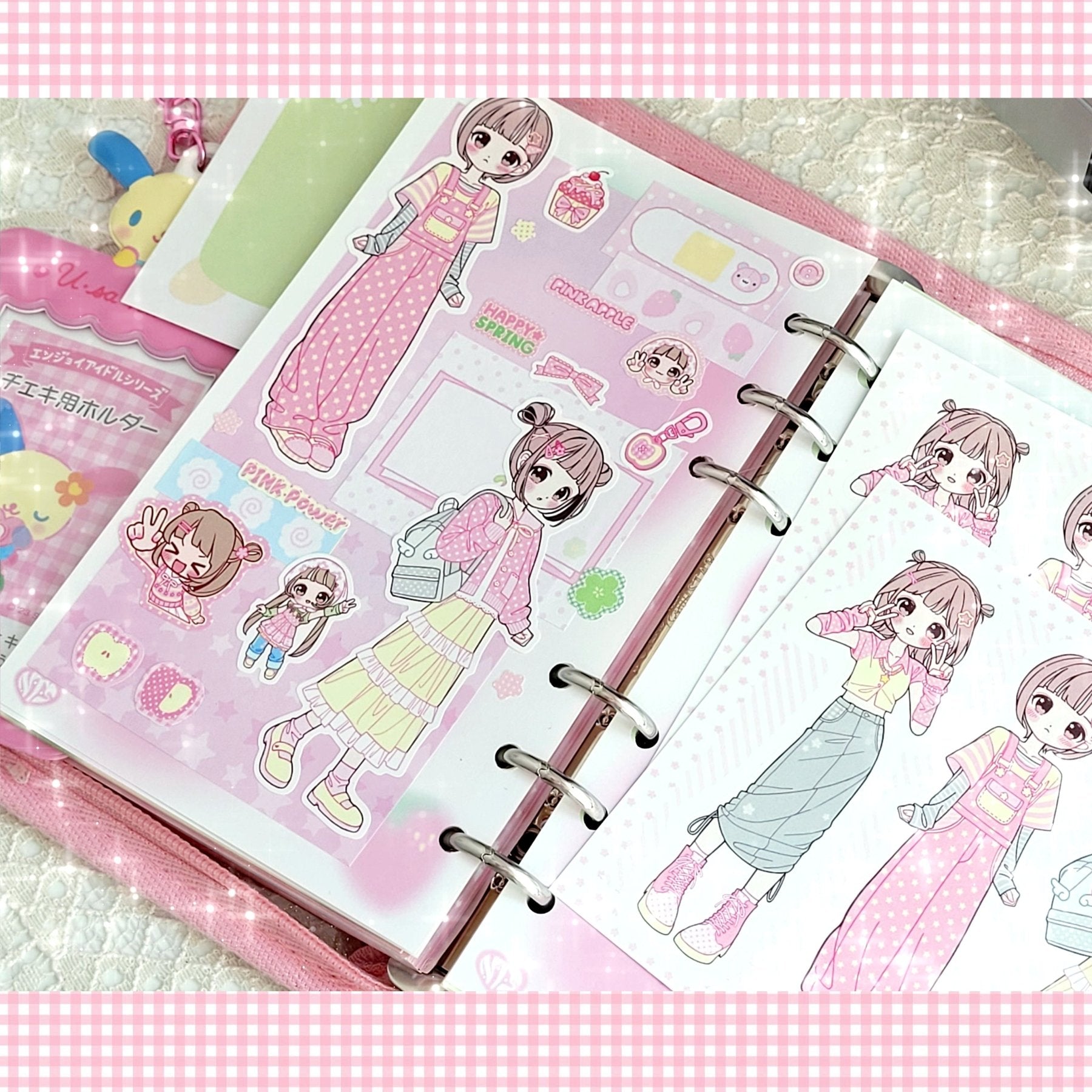 [GP02] NEW Ghost Peach 'Pink Spring Spring Lookbook' Sticker Sheet - Ghost Peach__korean_sticker_stationery