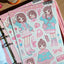 [GP09] NEW RESTOCK Ghost Peach 'Fluffy Soda Lookbook' Sticker Sheet - Ghost Peach__korean_sticker_stationery