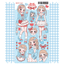 [GP16] NEW RESTOCK Ghost Peach 'Blue Plaid Lookbook' Sticker Sheet - Ghost Peach__korean_sticker_stationery