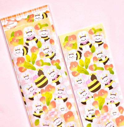 [GR02] im9roomi Honey Bee Bunny Sticker Sheet - im9roomi__korean_sticker_stationery