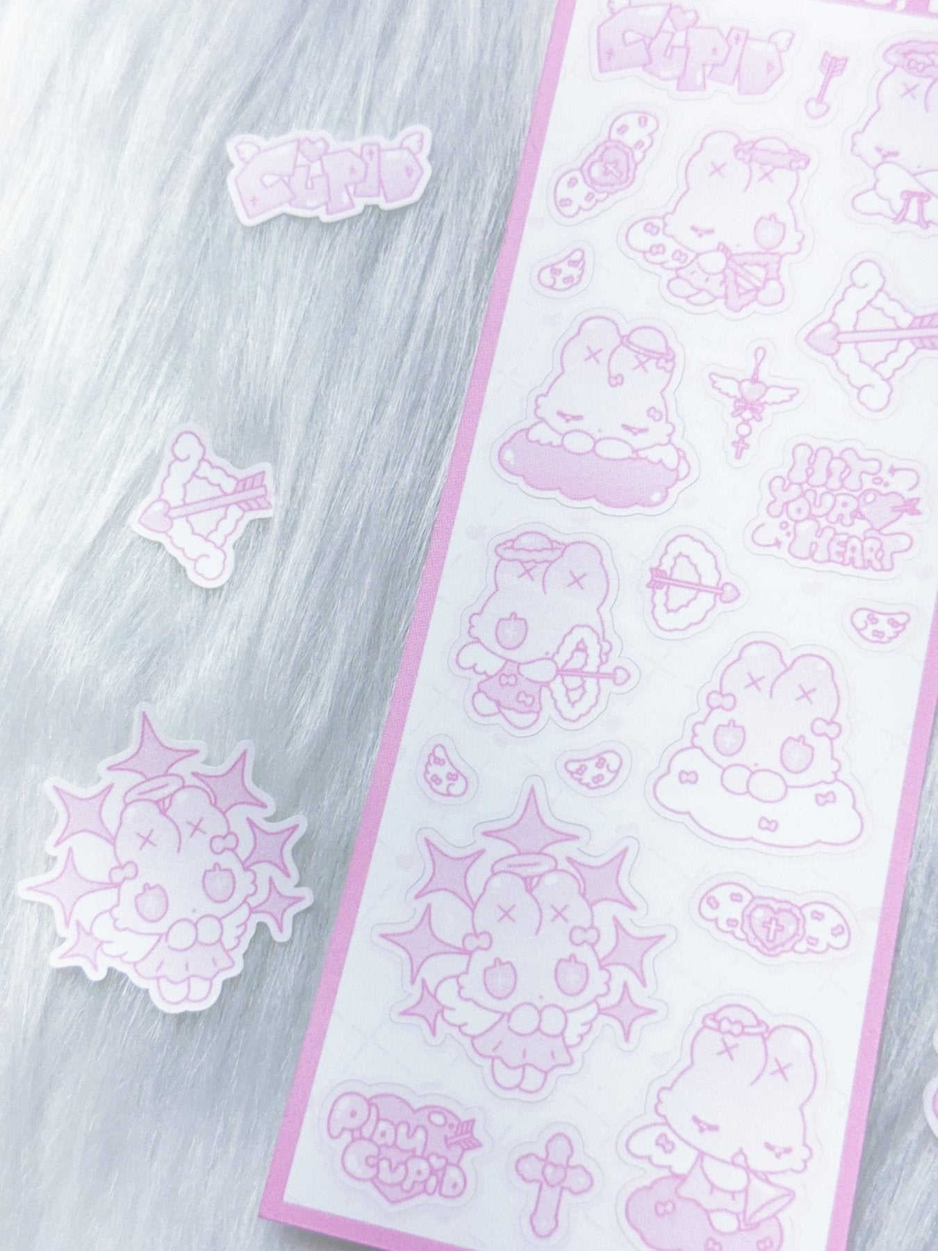 [HM06] NEW Henimani 'TITIS' Sticker Sheets (options) - Henimani_HM06S3 - Cupid Titis (Pink)_korean_sticker_stationery