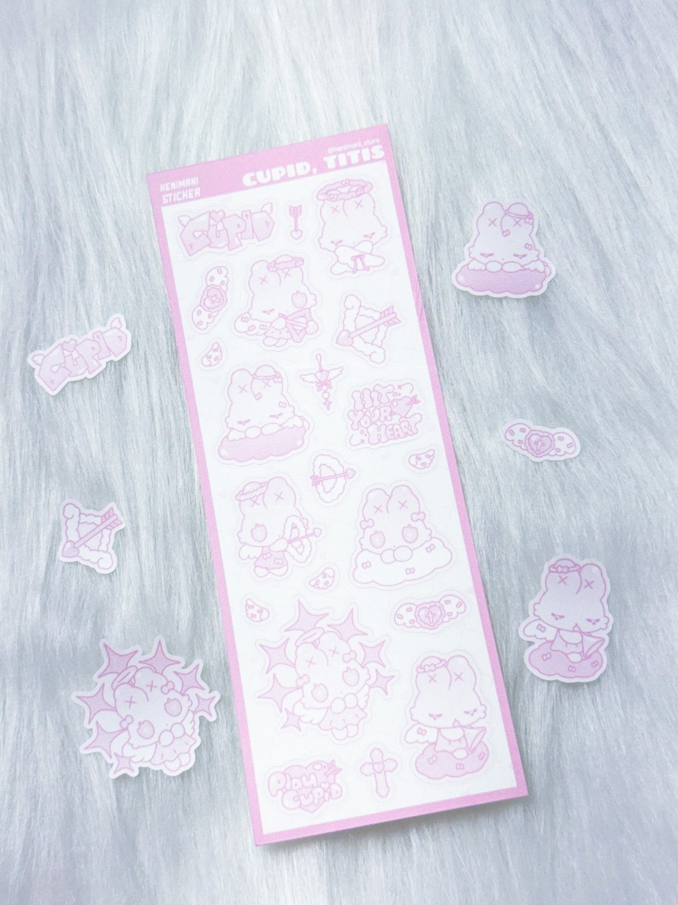 [HM06] NEW Henimani 'TITIS' Sticker Sheets (options) - Henimani_HM06S3 - Cupid Titis (Pink)_korean_sticker_stationery