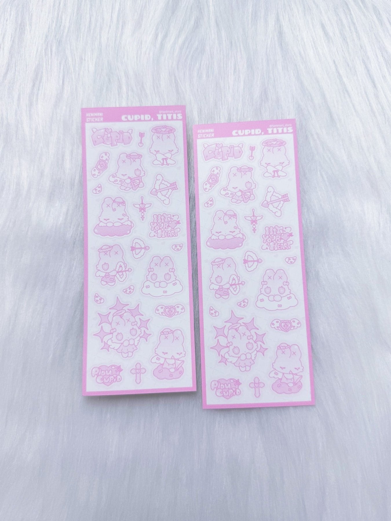 [HM06] NEW Henimani 'TITIS' Sticker Sheets (options) - Henimani_HM06S3 - Cupid Titis (Pink)_korean_sticker_stationery