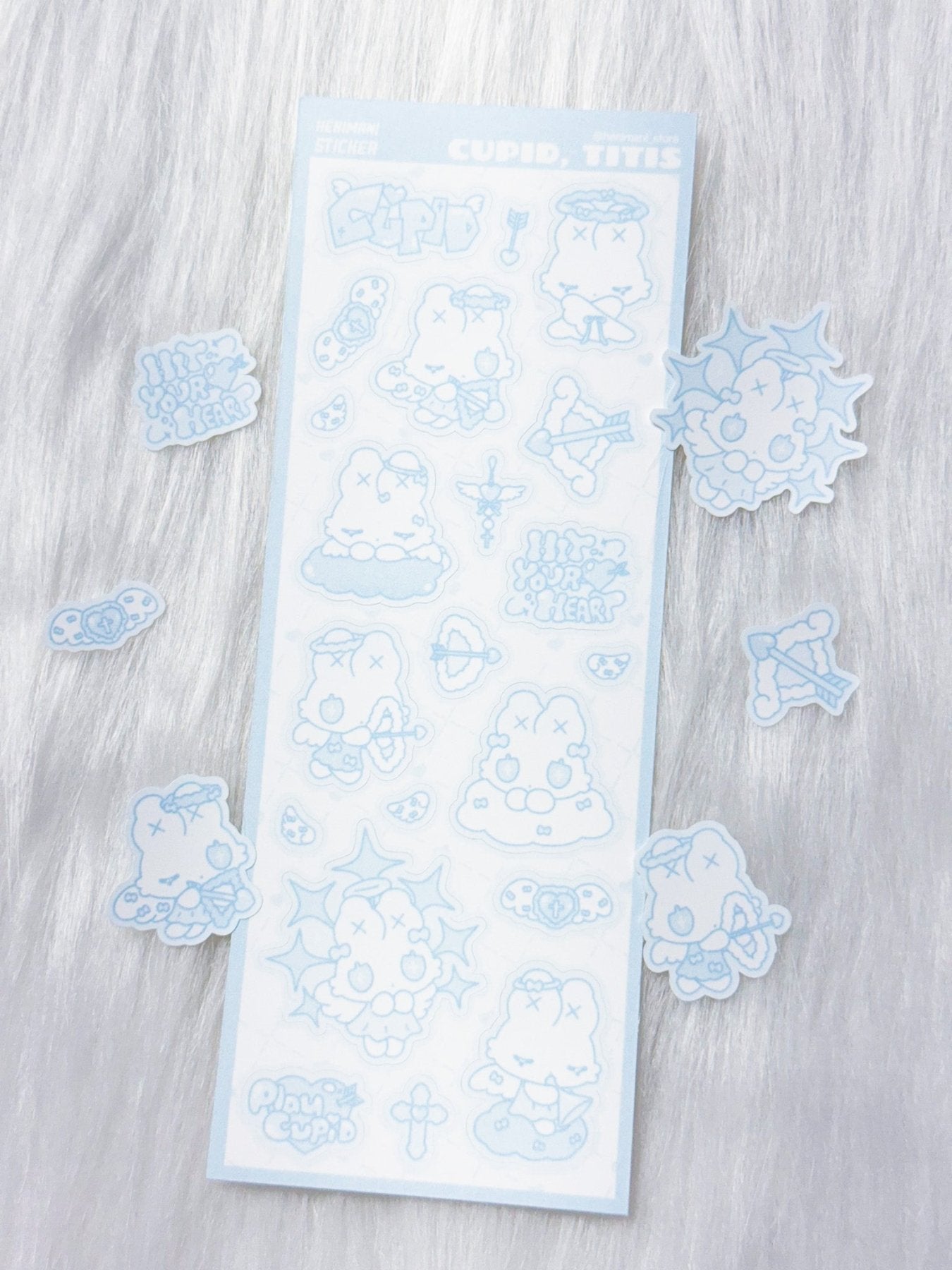 [HM06] NEW Henimani 'TITIS' Sticker Sheets (options) - Henimani_HM06S3 - Cupid Titis (Pink)_korean_sticker_stationery