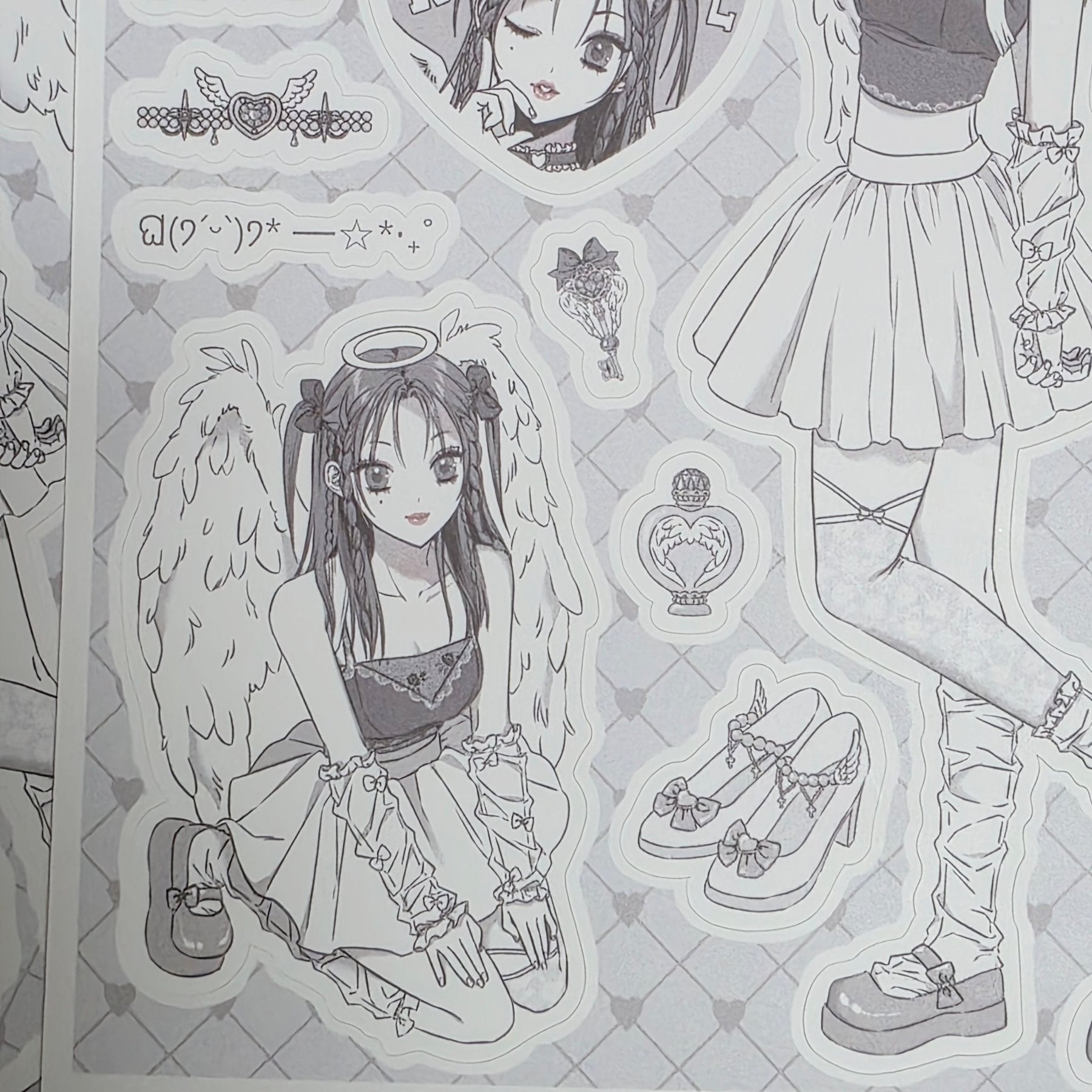 [HM07] NEW Henimani 'You are my ANGEL/DEVIL' Sticker Sheet (options) - Henimani_HM07S1 - ANGEL_korean_sticker_stationery