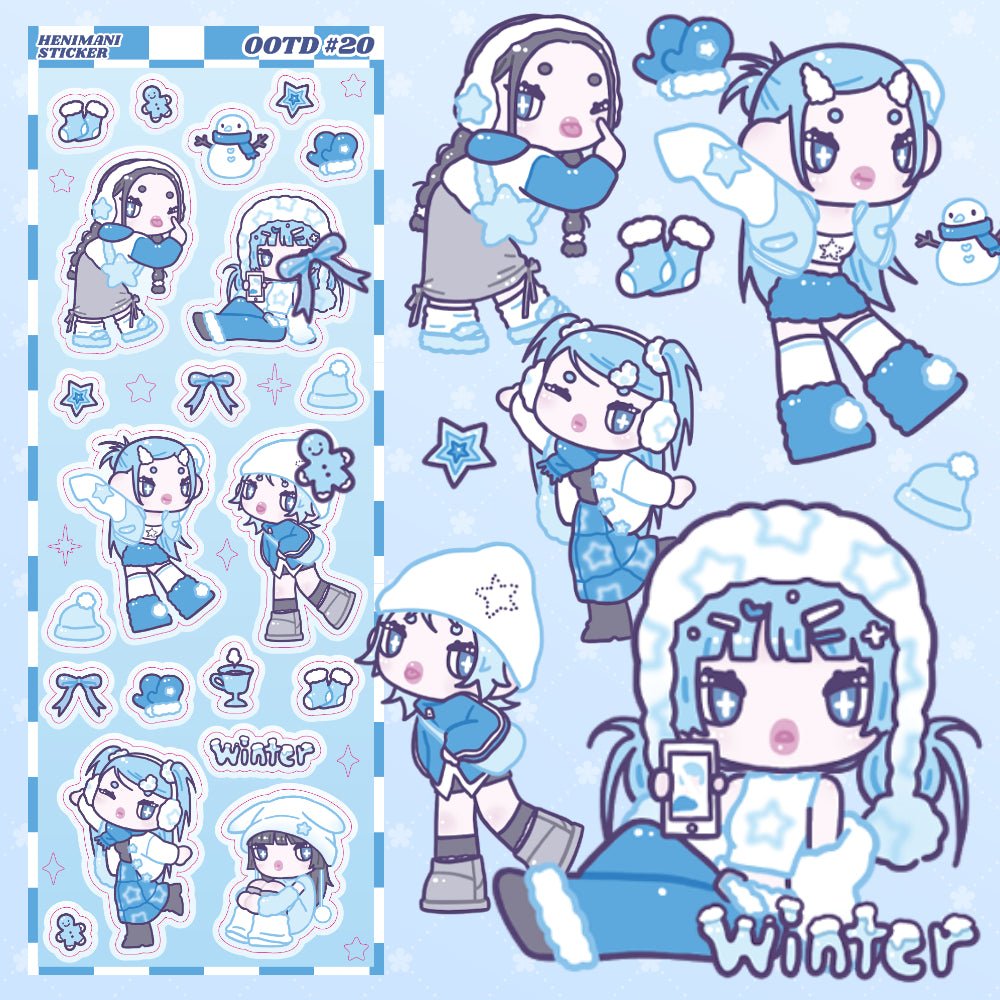 [HM08] NEW Henimani 'OOTD 20' Sticker Sheet - Henimani__korean_sticker_stationery