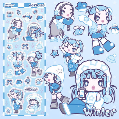 [HM08] NEW Henimani 'OOTD 20' Sticker Sheet - Henimani__korean_sticker_stationery