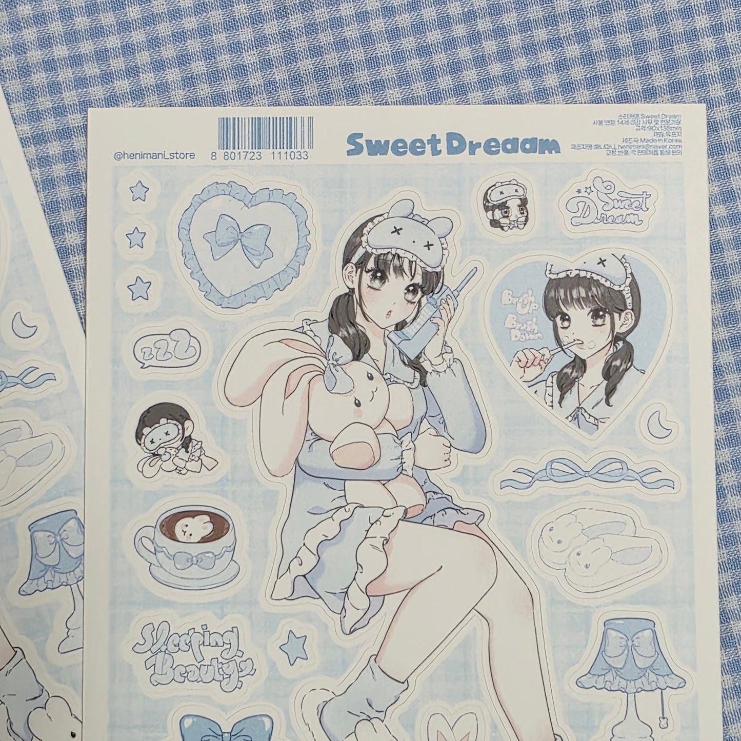 [HM09] NEW Henimani 'Sweet Dream' Sticker Sheet - Henimani__korean_sticker_stationery