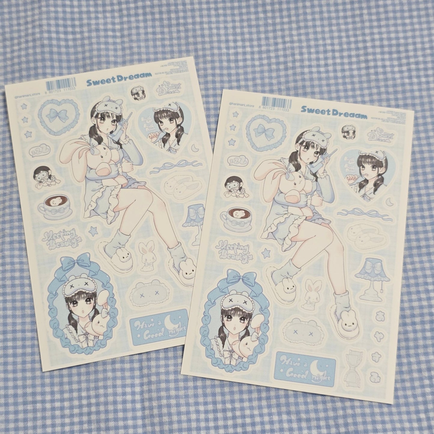 [HM09] NEW Henimani 'Sweet Dream' Sticker Sheet - Henimani__korean_sticker_stationery