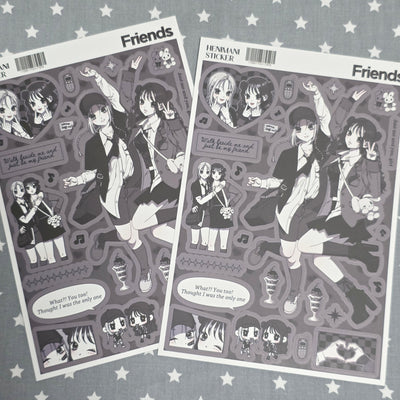 [HM13] NEW Henimani 'Friends' Sticker Sheet - Henimani__korean_sticker_stationery