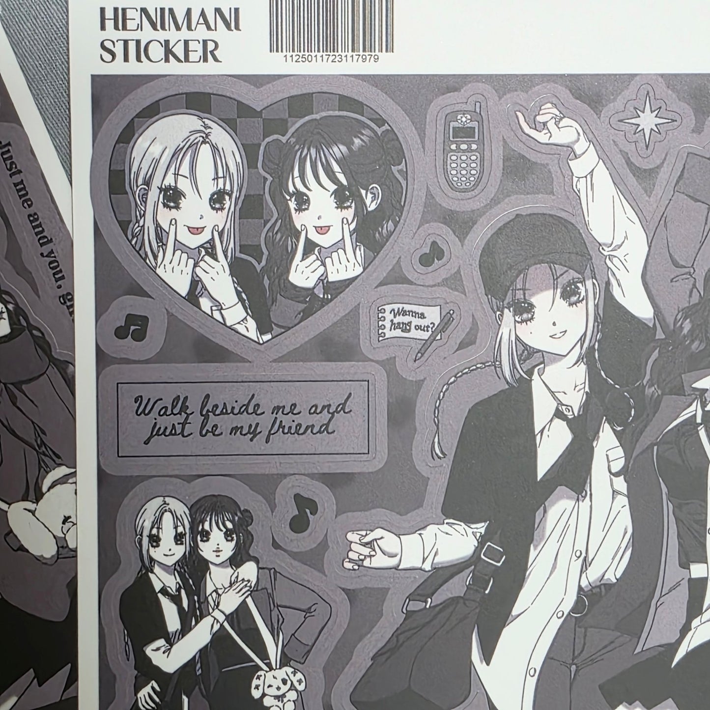 [HM13] NEW Henimani 'Friends' Sticker Sheet - Henimani__korean_sticker_stationery