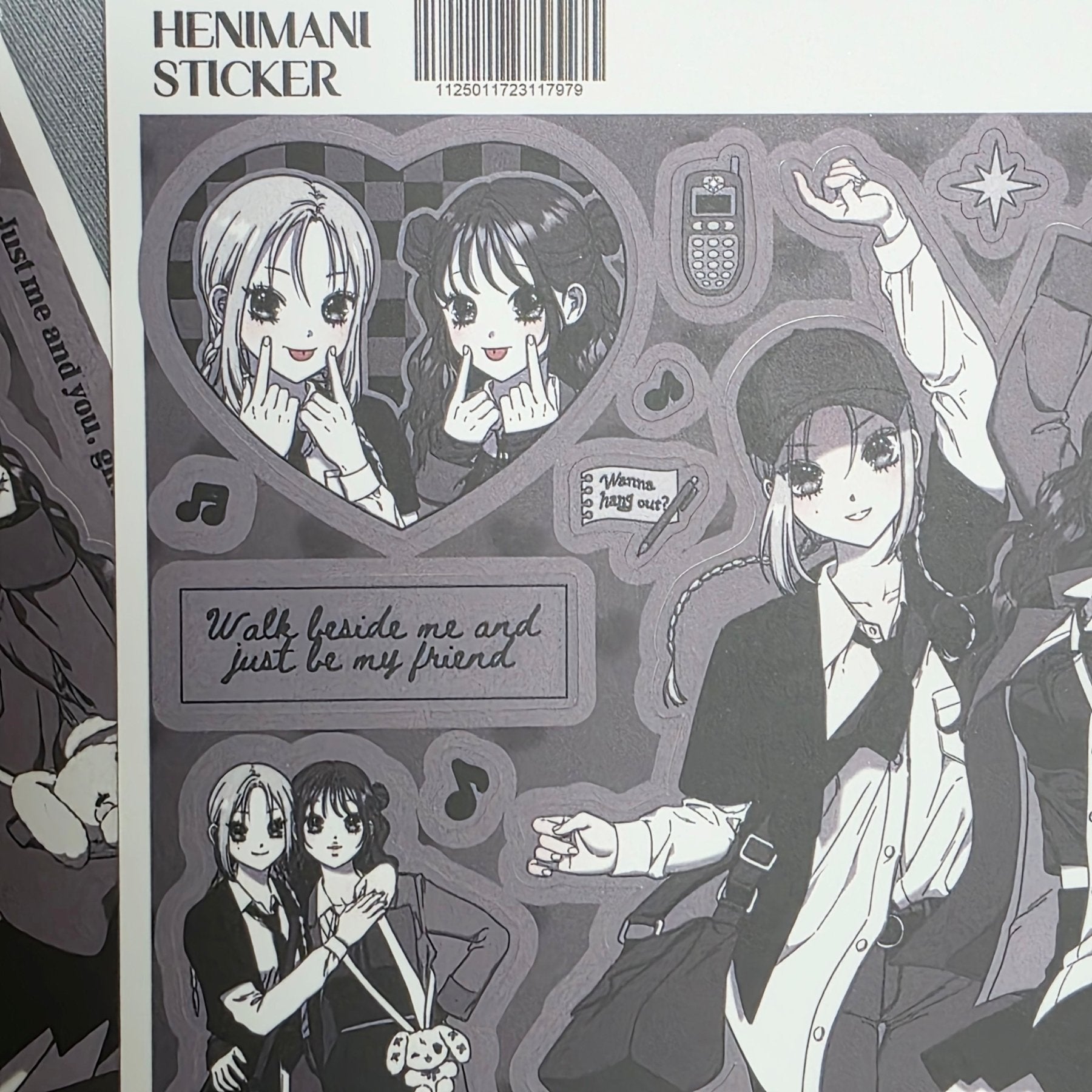 [HM13] NEW Henimani 'Friends' Sticker Sheet - Henimani__korean_sticker_stationery