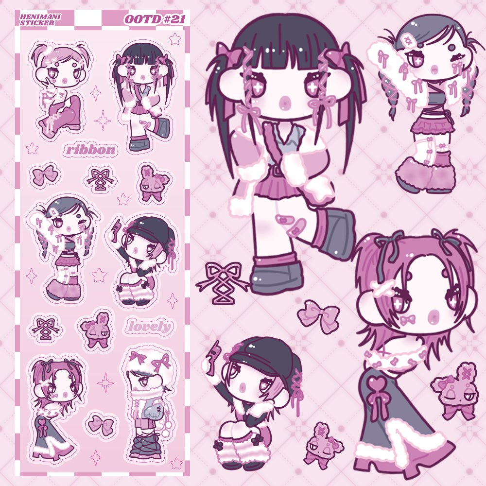 [HM14] NEW Henimani 'OOTD 21' Sticker Sheet - Henimani__korean_sticker_stationery