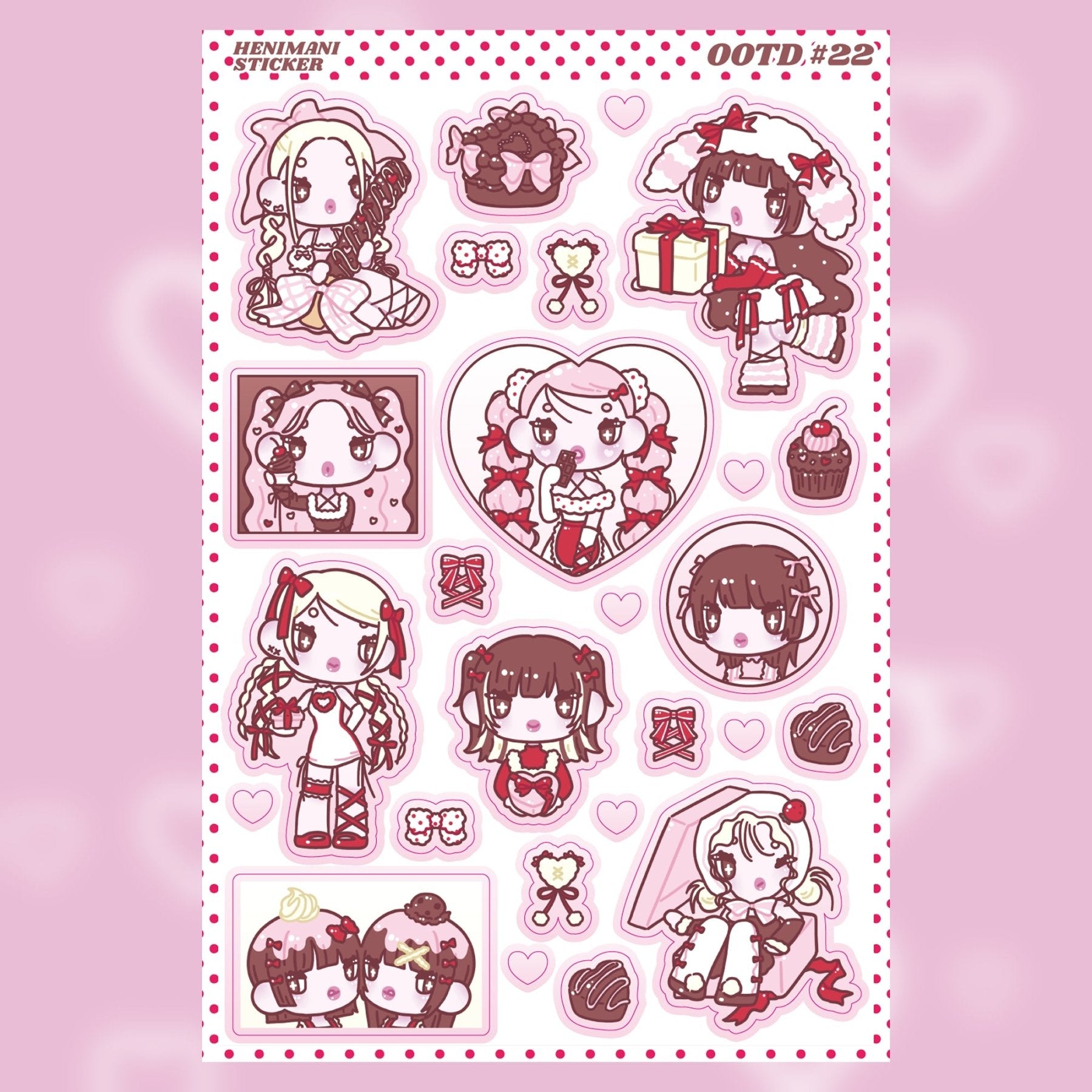 [HM15] NEW Henimani 'OOTD 22' Sticker Sheet - Henimani__korean_sticker_stationery