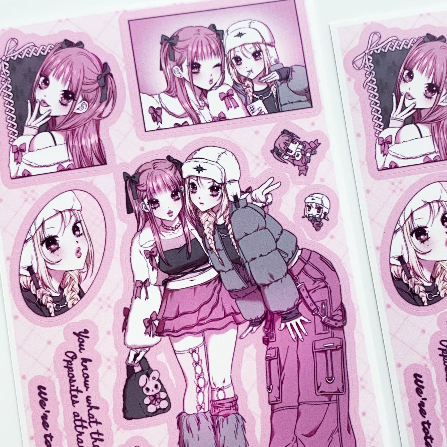 [HM16] NEW Henimani 'Opposites Attract' Sticker Sheet - Henimani__korean_sticker_stationery