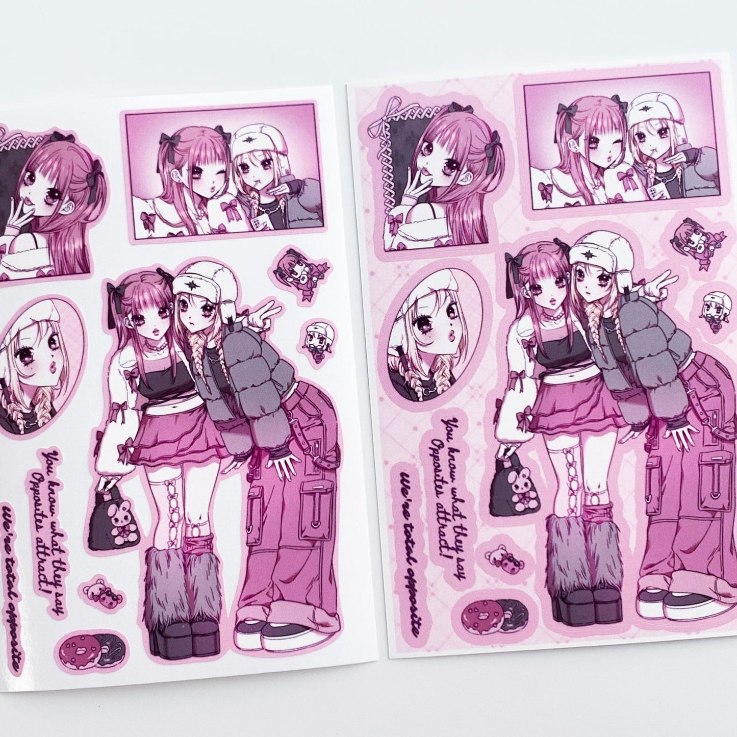 [HM16] NEW Henimani 'Opposites Attract' Sticker Sheet - Henimani__korean_sticker_stationery
