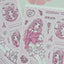 [HM17] NEW Henimani 'Pink Rose' Sticker Sheet - Henimani__korean_sticker_stationery
