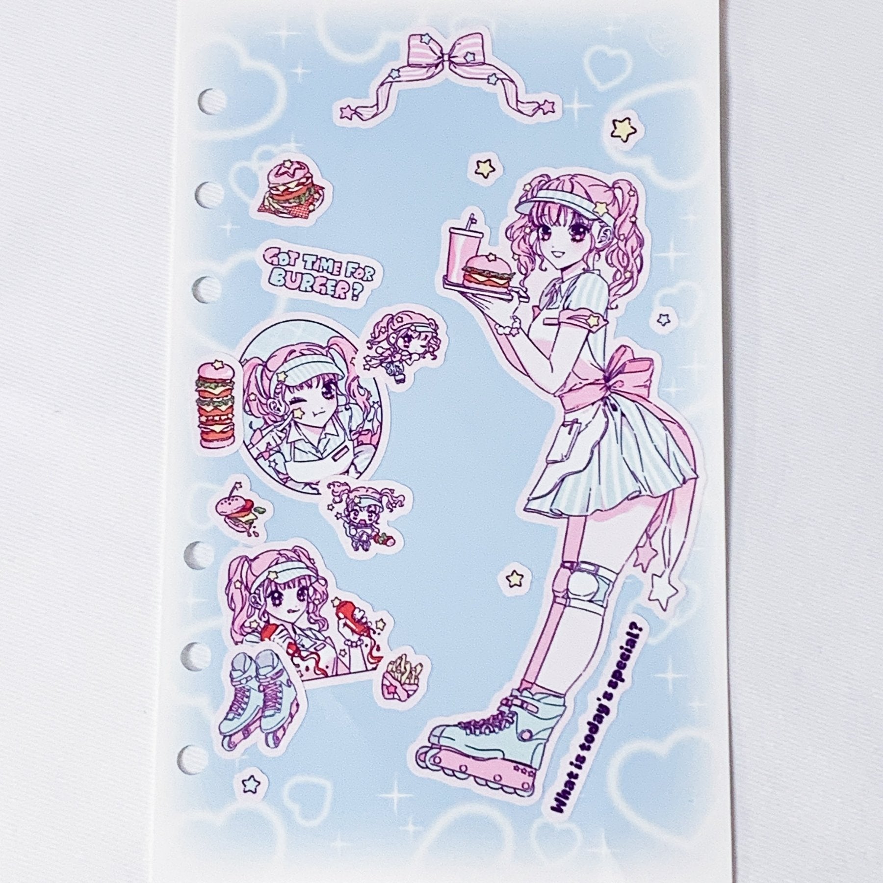 [HM18] NEW Henimani 'Special Menu' Sticker Sheet - Henimani__korean_sticker_stationery