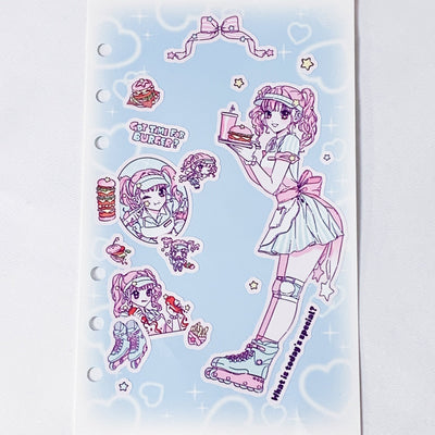 [HM18] NEW Henimani 'Special Menu' Sticker Sheet - Henimani__korean_sticker_stationery