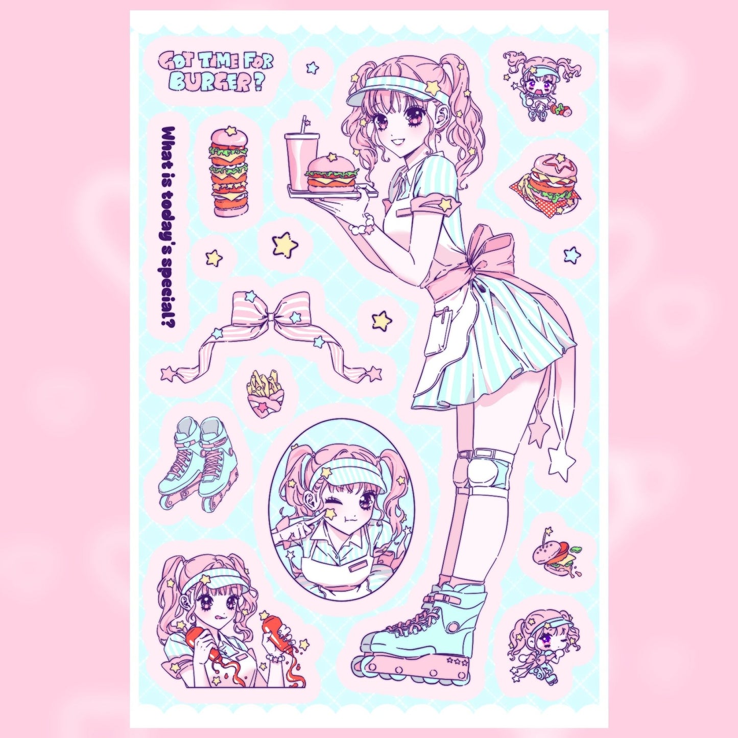 [HM18] NEW Henimani 'Special Menu' Sticker Sheet - Henimani__korean_sticker_stationery