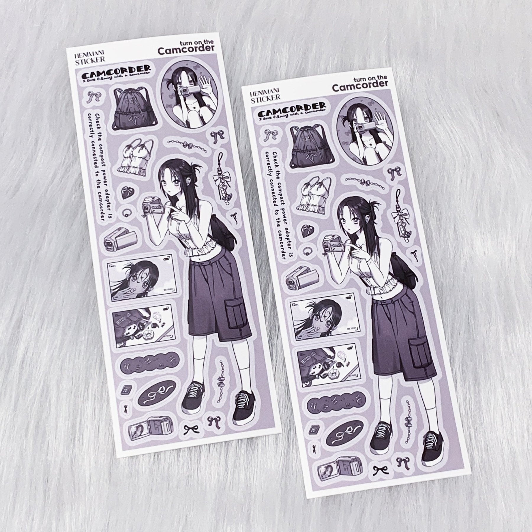 [HM22] NEW Henimani 'Turn on the Camcorder' Sticker Sheet - Henimani__korean_sticker_stationery