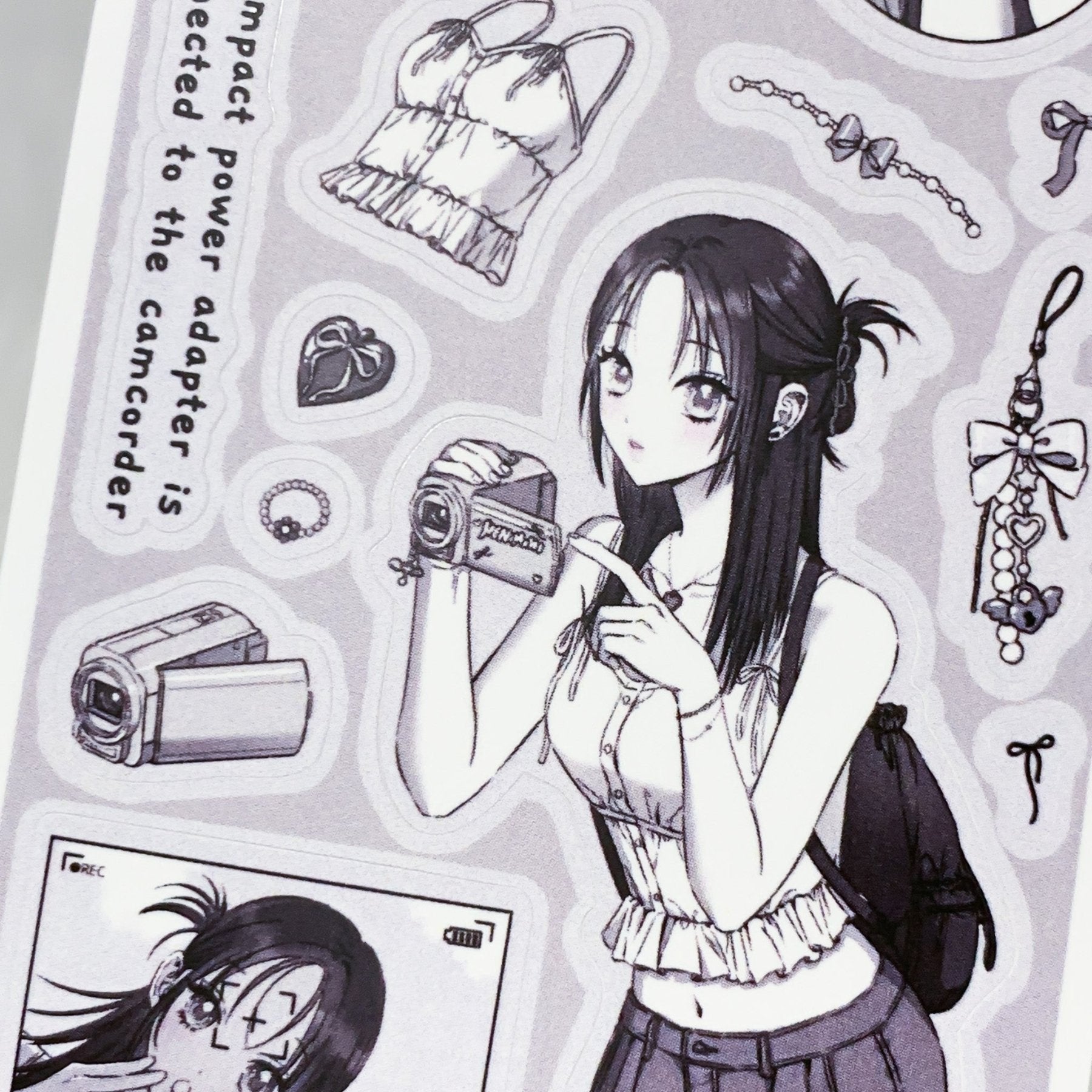 [HM22] NEW Henimani 'Turn on the Camcorder' Sticker Sheet - Henimani__korean_sticker_stationery