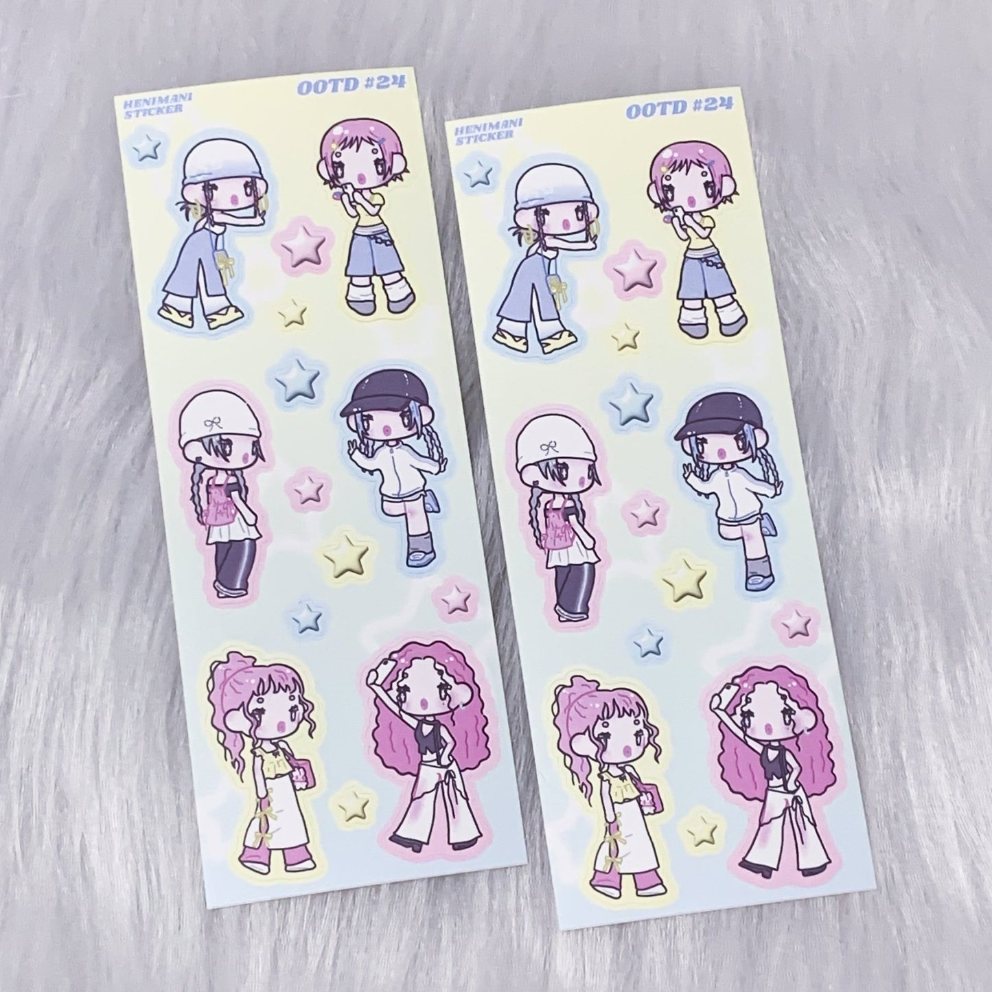 [HM23] NEW Henimani 'OOTD 24/25/26/27' Sticker Sheet (options) - Henimani_HM23S1 - 24_korean_sticker_stationery