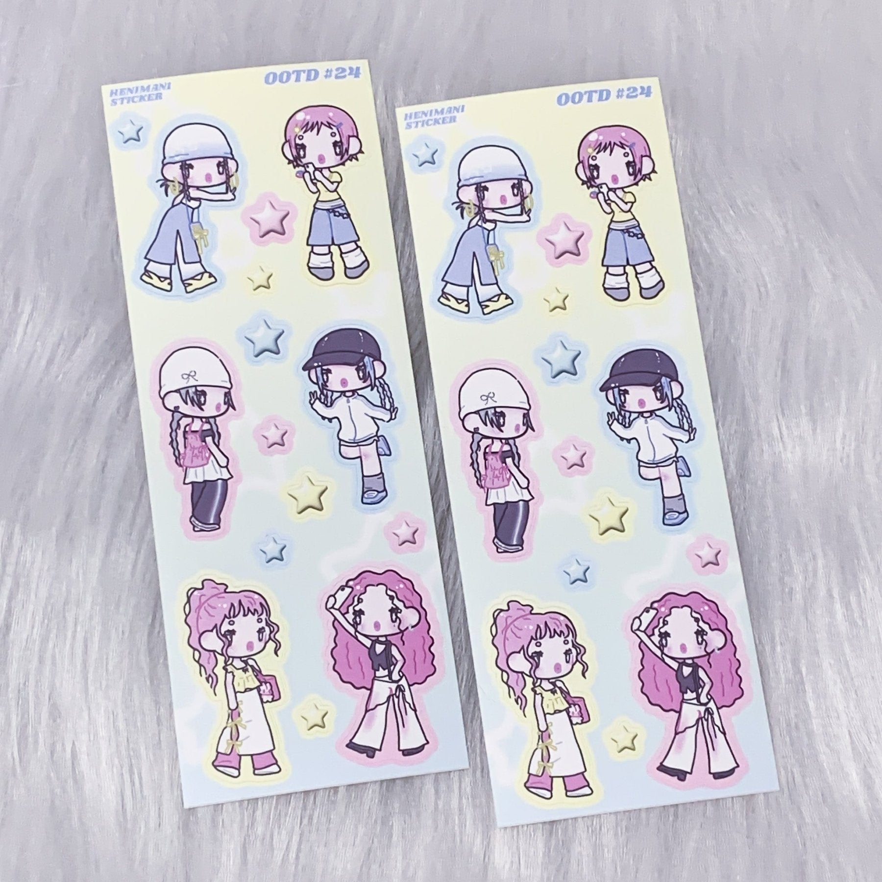 [HM23] NEW Henimani 'OOTD 24/25/26/27' Sticker Sheet (options) - Henimani_HM23S1 - 24_korean_sticker_stationery