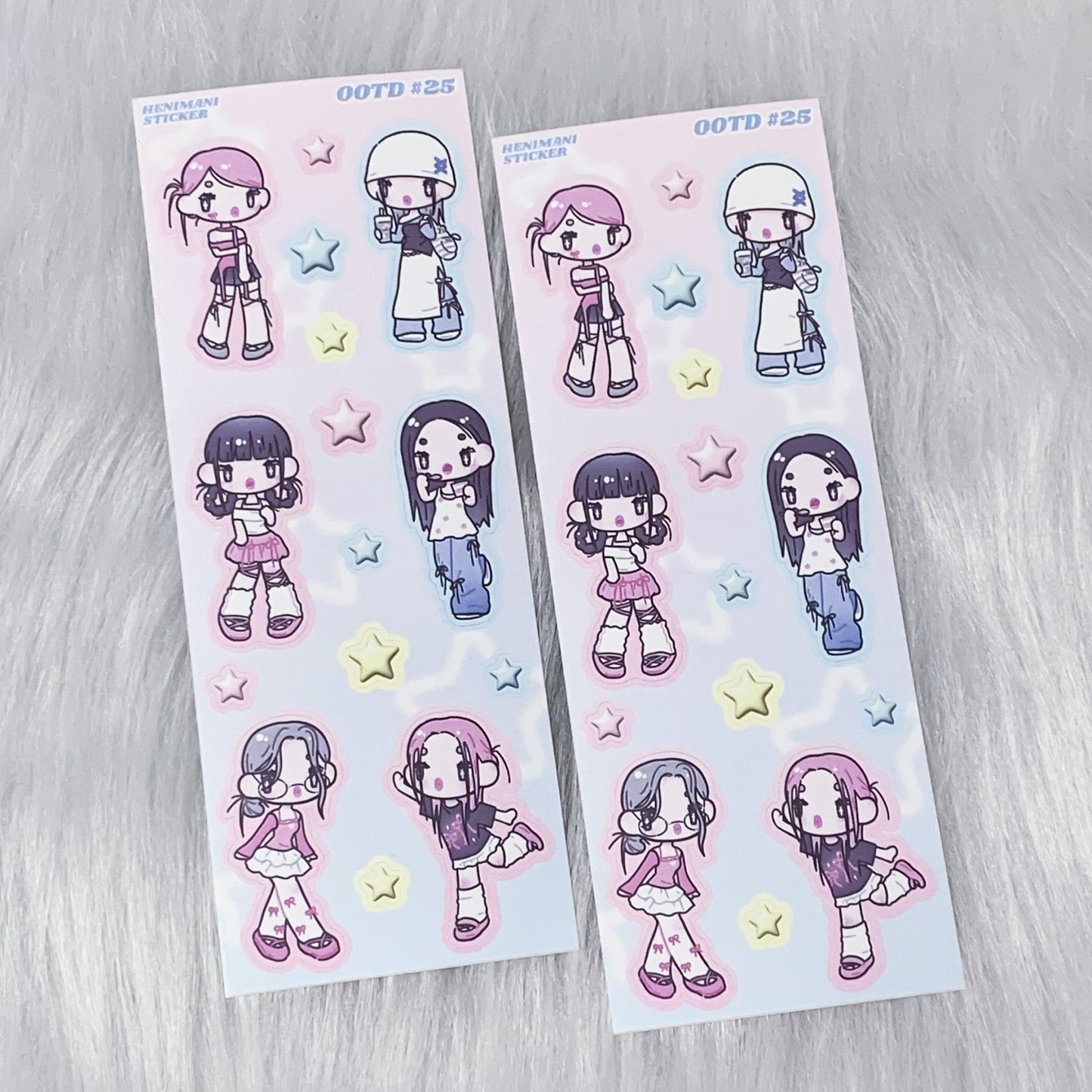[HM23] NEW Henimani 'OOTD 24/25/26/27' Sticker Sheet (options) - Henimani_HM23S2 - 25_korean_sticker_stationery