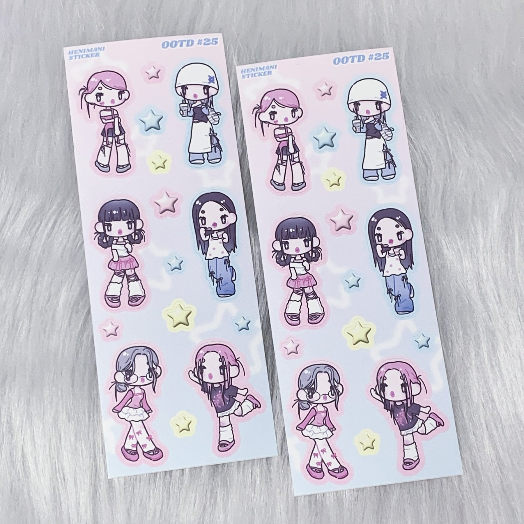 [HM23] NEW Henimani 'OOTD 24/25/26/27' Sticker Sheet (options) - Henimani_HM23S2 - 25_korean_sticker_stationery