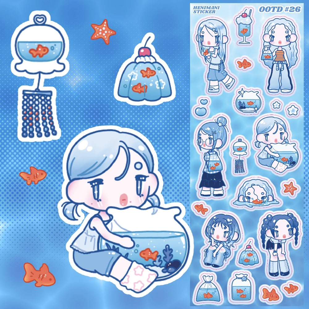[HM23] NEW Henimani 'OOTD 24/25/26/27' Sticker Sheet (options) - Henimani_HM23S3 - 26_korean_sticker_stationery
