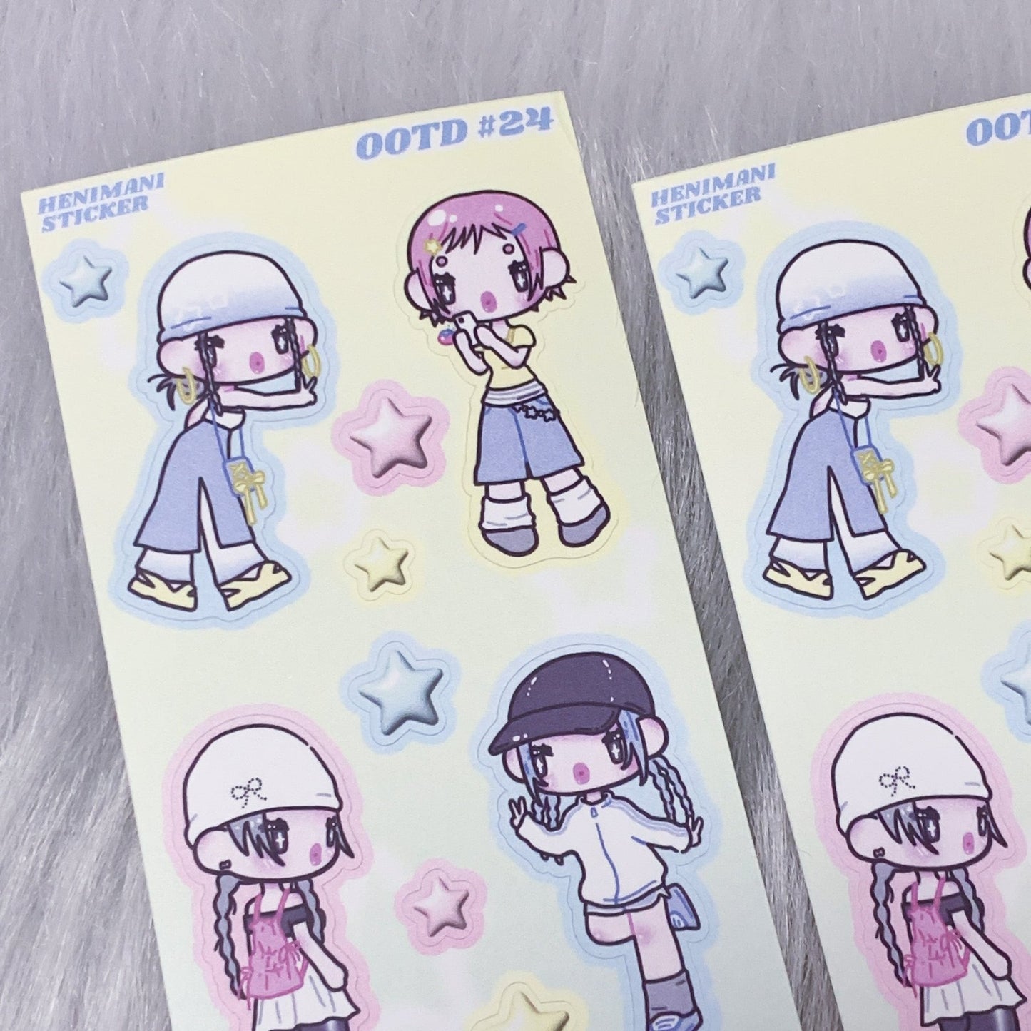 [HM23] NEW Henimani 'OOTD 24/25/26/27' Sticker Sheet (options) - Henimani_HM23S1 - 24_korean_sticker_stationery