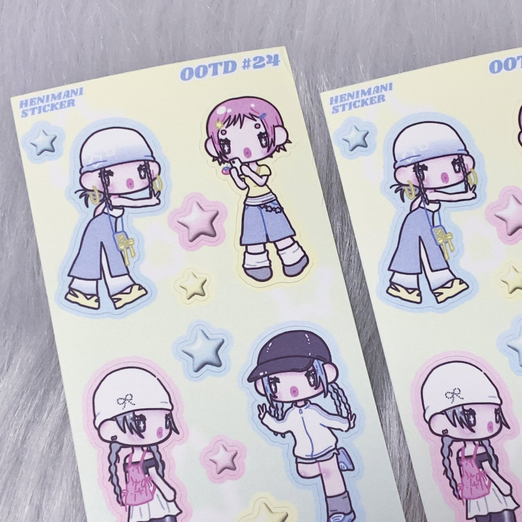 [HM23] NEW Henimani 'OOTD 24/25/26/27' Sticker Sheet (options) - Henimani_HM23S1 - 24_korean_sticker_stationery